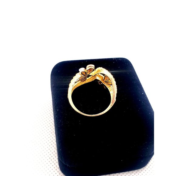 14 k GOLD Double Dragonfly Ring size 6 - Picture 14 of 16